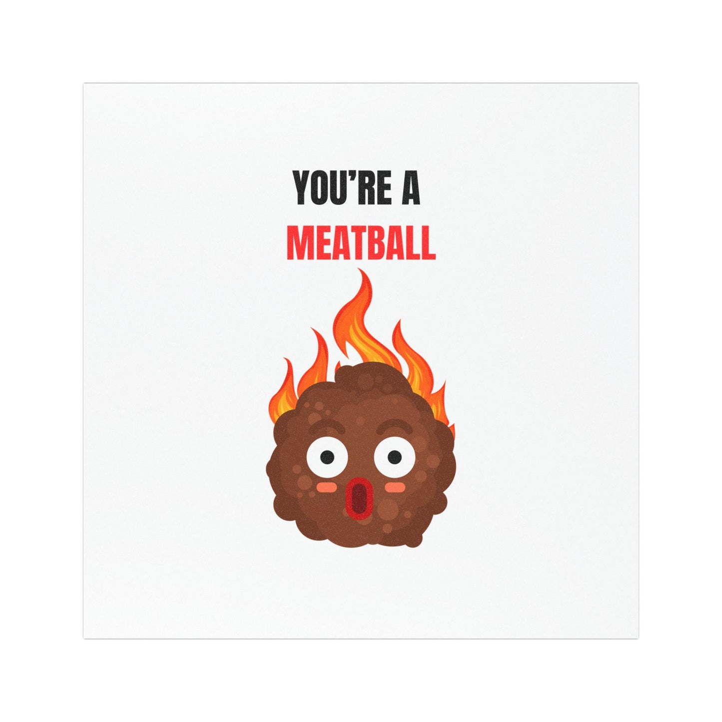 YOU'RE A MEATBALL – Funny Car Magnet | All-Weather Roast Gift for Drivers