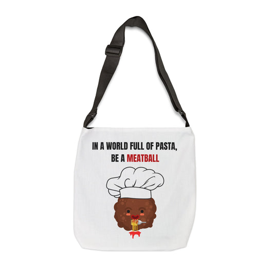 MEATBALL – Funny Adjustable Tote Bag | Durable Everyday Shoulder Bag & Gag Gift